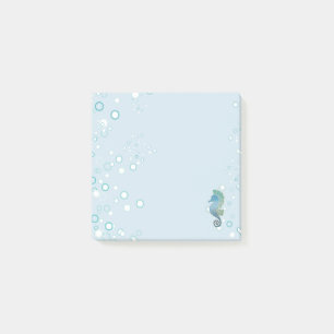 Whimsical and Adorable Seahorse Artwork Post-it Notes