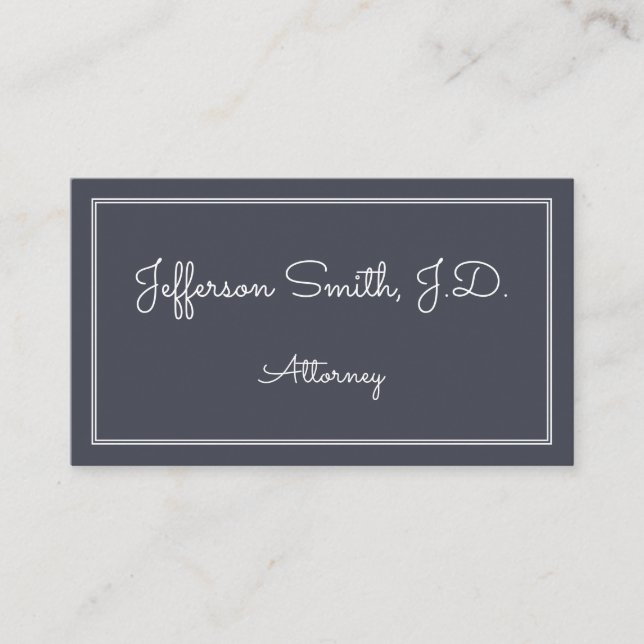 Whimsical and Basic Attorney Business Card (Front)