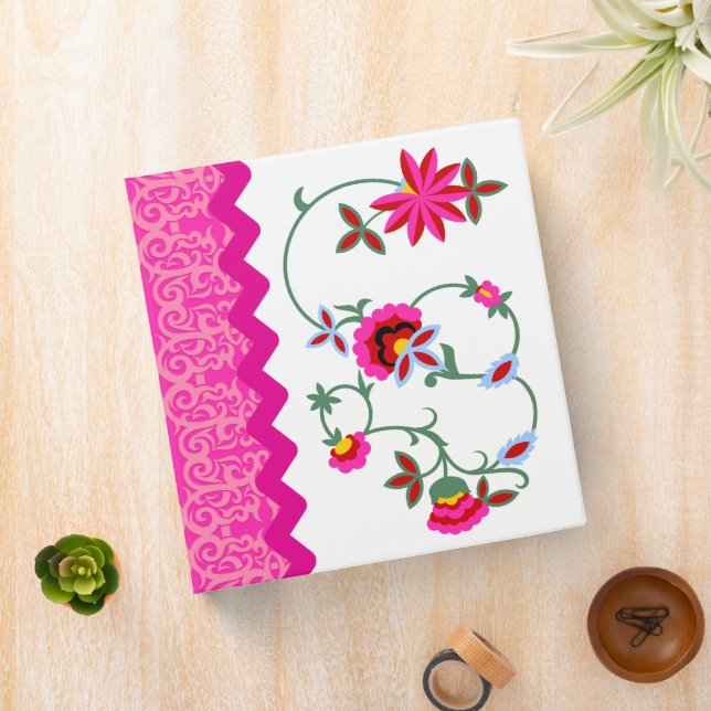 Whimsical and Colourful Flowers 1.5 Inch Binder (In Situ)