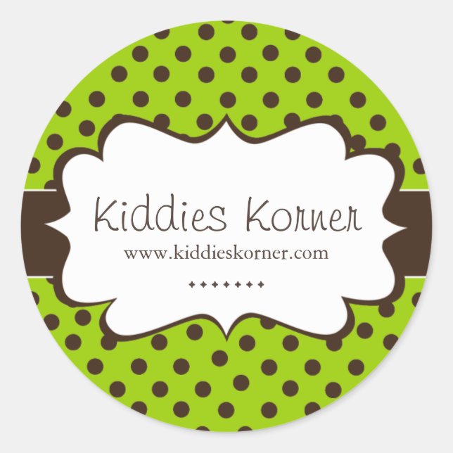Whimsical and Cute Polk a Dot Stickers (Front)