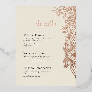 Whimsical and Elegant Foil Detail Enclosure Card
