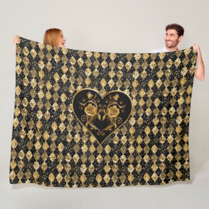Whimsical and Elegant Goth Fleece Blanket