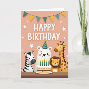 Whimsical Animal Friends Card