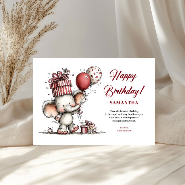 Whimsical Animals Custom Name kids greeting card (Whimsical Animals Custom Name kids greeting card)