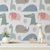 Whimsical Animals Cute Modern Kids Pattern