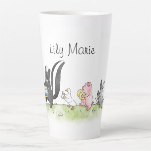 Whimsical Animals Marching Band Personalized  Latte Mug
