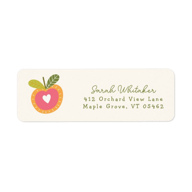 Whimsical Apple Autumn Green Cute Modern (Front)