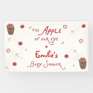 Whimsical Apple of Our Eye Baby Shower Welcome Banner