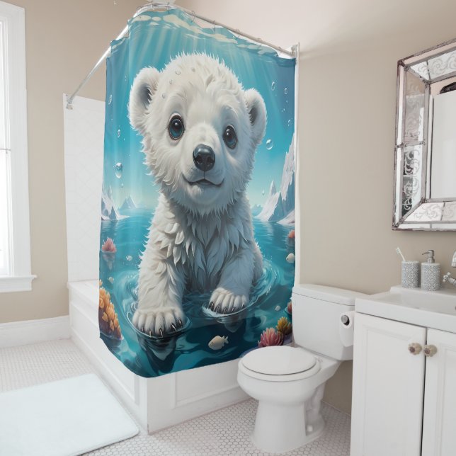 Whimsical arctic polar bear bathroom (In Situ)