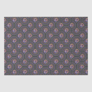 Whimsical Aries Astrology Mandala Art Deco Fans Tissue Paper