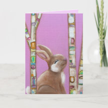 Whimsical Art Bunny 2 Card