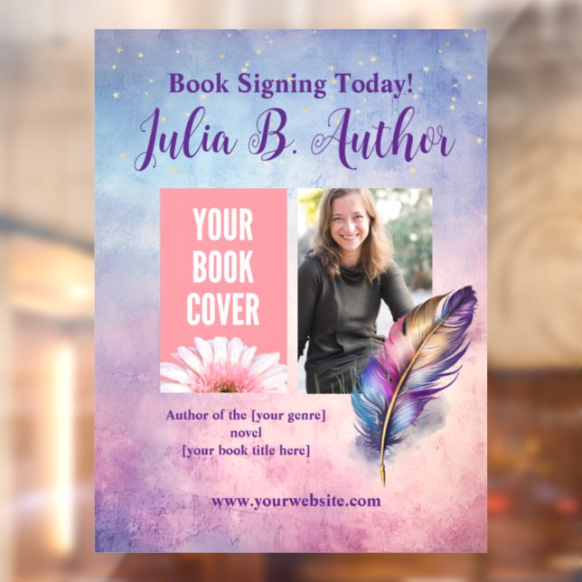 Whimsical Author Book Signing  Window Cling (Sheet 2)