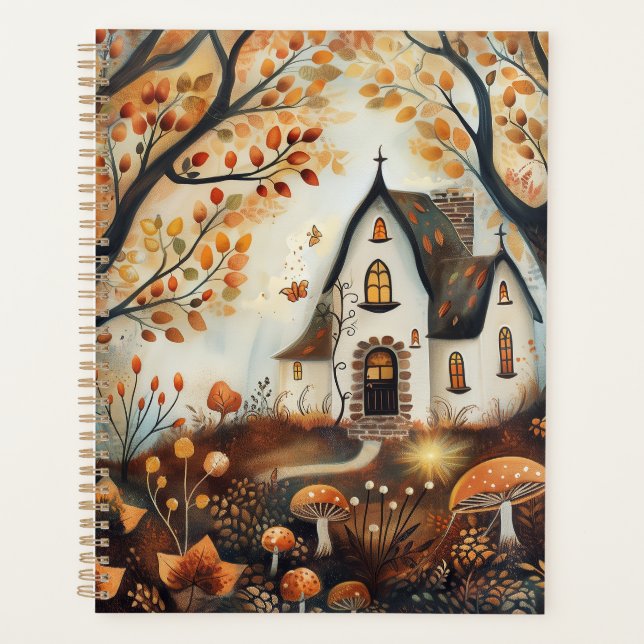 Whimsical Autumn Cottage Planner (Front)