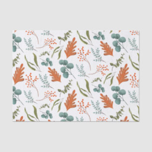 Whimsical Autumn Leaves Pattern Tissue Paper