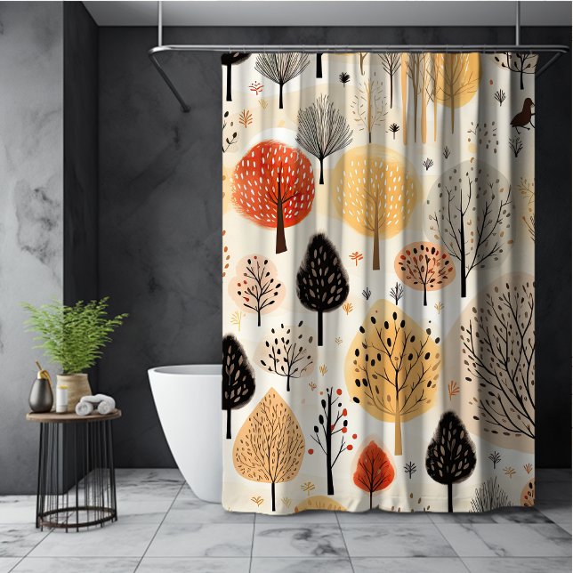 Whimsical autumn leaves trees beige orange fall  (Creator Uploaded)