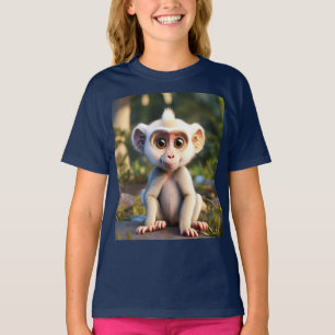 Whimsical Baby Baboon T-shirt Design – Cute & Anim