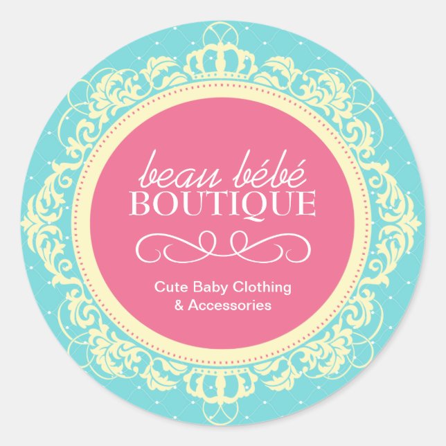 Whimsical Baby Boutique Stickers (Front)