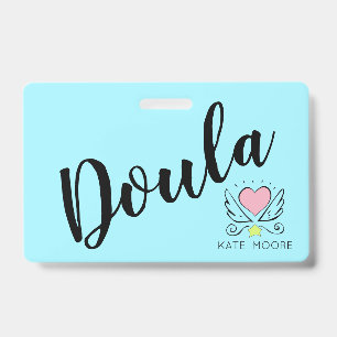 Whimsical Baby Doula Birth Coach Heart Badge