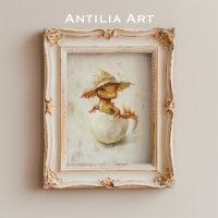 Whimsical Baby Dragon Hatching Art Magical Fantasy