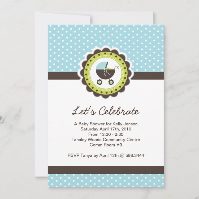 Whimsical Baby Shower Invitation (Front)