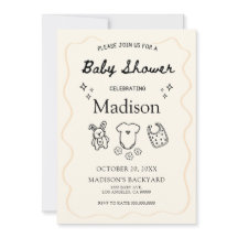 Whimsical Baby Shower Invitation – Hand-Drawn Icon