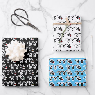 Whimsical badminton shuttlecock sports Birthday Wrapping Paper Sheet
