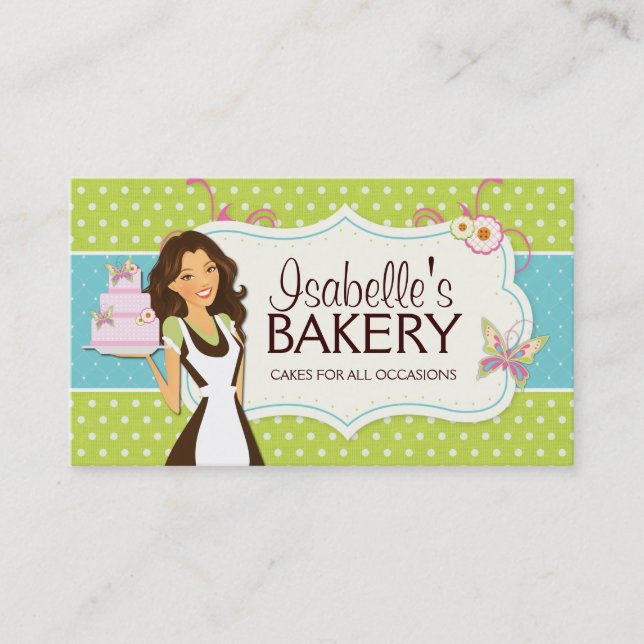 Whimsical Bakery Business Card (Front)