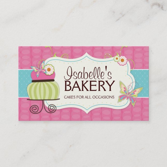 Whimsical Bakery Business Card (Front)