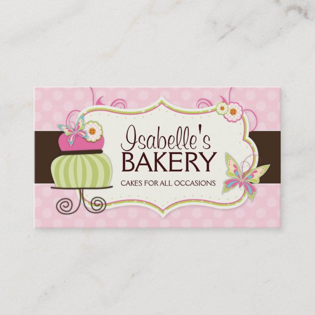 Whimsical Bakery Business Card (Front)