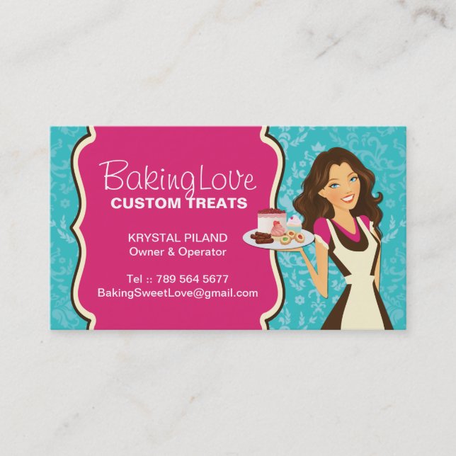 Whimsical Bakery Business Card (Front)