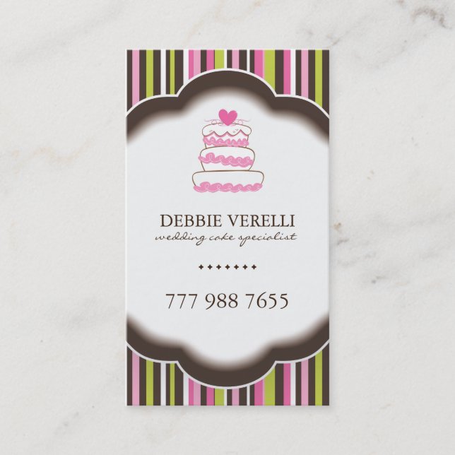 Whimsical Bakery Business Cards (Front)