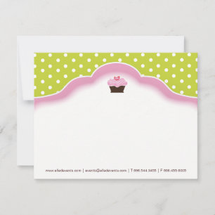Whimsical Bakery Cupcake Notecards