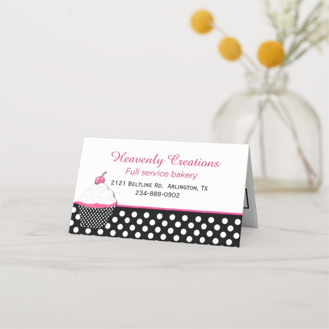 Whimsical Bakery Folded Business / Loyalty Card (Front)