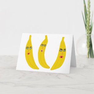 Whimsical Banana Trio CUSTOM Card