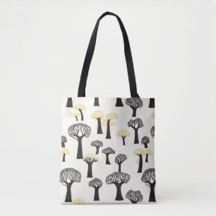 Whimsical Baobab Tree Pattern Tote Bag