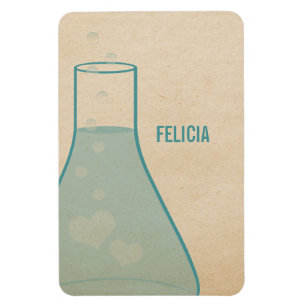 Whimsical Beaker Premium Magnet, Teal Magnet