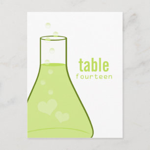 Whimsical Beaker Table Postcard, Green Postcard