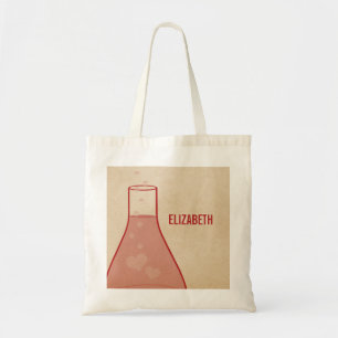 Whimsical Beaker Tote Bag, Red Bag