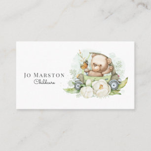 Whimsical Bear Carte de visite de garde d'enfants