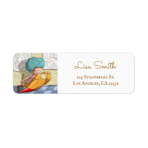 Whimsical Beauty Salon Mermaid Return Address