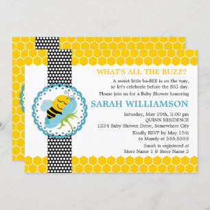 Whimsical Bee Baby Shower Invitation