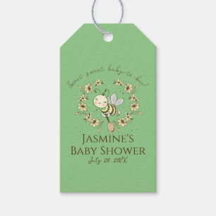 Whimsical Bee Wreath Baby Shower   Gift Tags