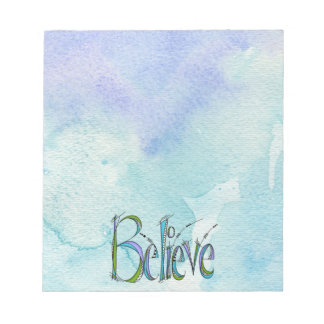 Whimsical Believe Hand-Lettering Notepad