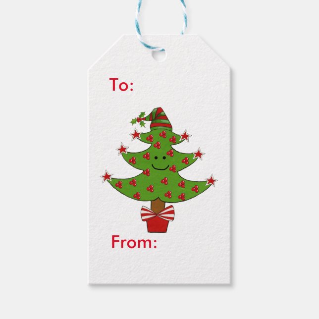 Whimsical Berry Tree Gift Tags (Front)