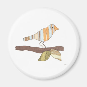 Whimsical Bird Magnet-Erin Brie Art Magnet