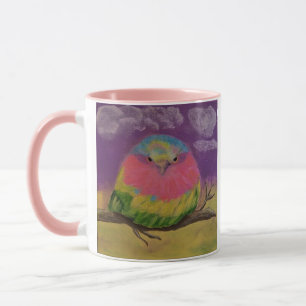 Whimsical Bird Mug Be Yourself World Will Adjust