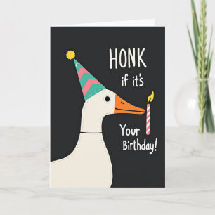 Whimsical Bird Party Hat Card