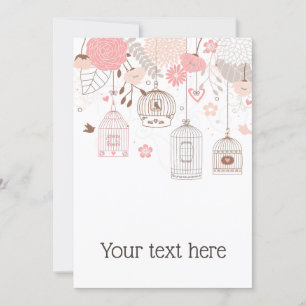 Whimsical Birdcages Personalized Greeting Card