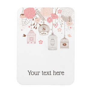 Whimsical Birdcages Personalized Magnet