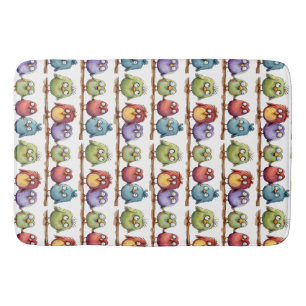 Whimsical Birds 2 Bath Mat